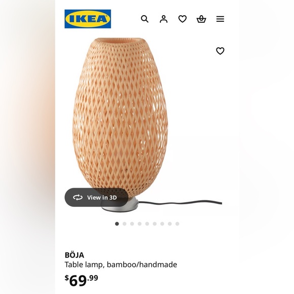 IKEA Bamboo Lantern Lamp - Picture 2 of 4